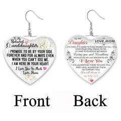 Heart Shaped Crystal Earrings for Girls