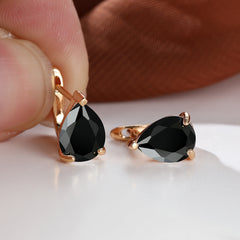 Pink Aqua Stone Clip On Earrings For Women Wedding
