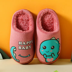 Dino Slip-On Fleece House Shoes for Girls