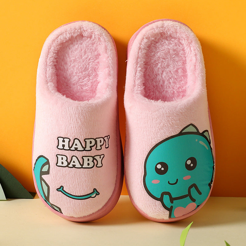 Dino Slip-On Fleece House Shoes for Girls