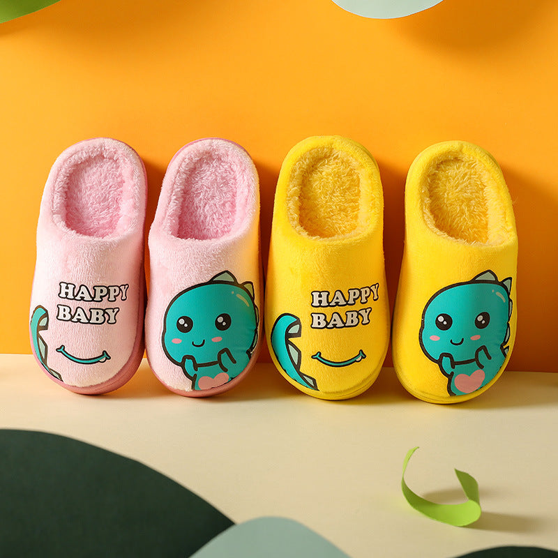 Dino Slip-On Fleece House Shoes for Girls