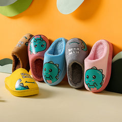 Dino Slip-On Fleece House Shoes for Girls
