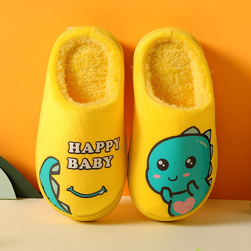 Dino Slip-On Fleece House Shoes for Girls