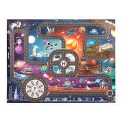 City Traffic Road Map Carpet for Kids Parking Lot Roadmap Play Mat