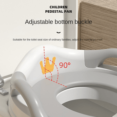 Child Toilet Seat with Handle and Anti-Slip Design