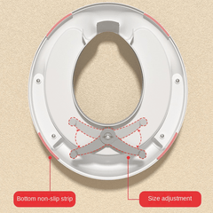 Child Toilet Seat with Handle and Anti-Slip Design