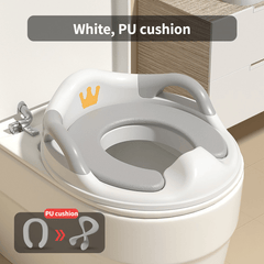 Child Toilet Seat with Handle and Anti-Slip Design