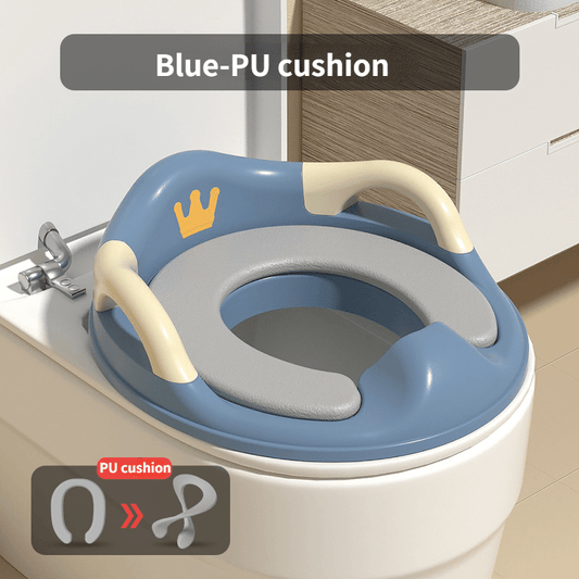 Child Toilet Seat with Handle and Anti-Slip Design