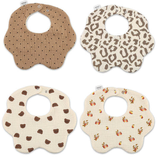 4pcs Newborn Baby Bibs U shaped Burp Cloth Boys Girls Baby Bib Feeding