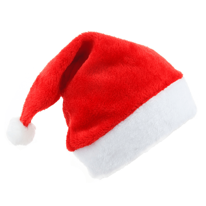 Plush Christmas Hat Short Plush Christmas Decorations