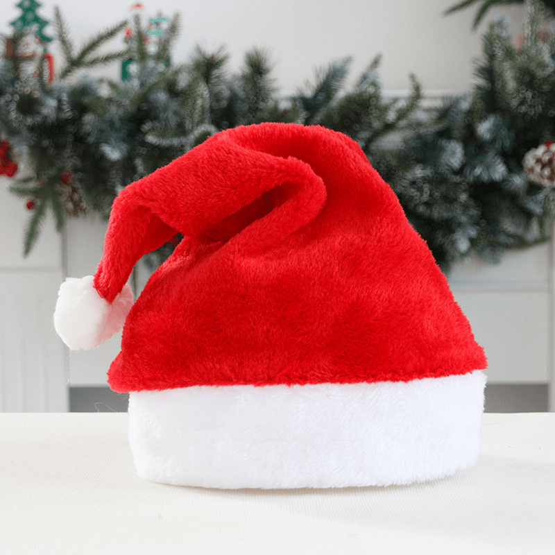 Plush Christmas Hat Short Plush Christmas Decorations