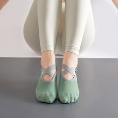 Non Slip Sweat Absorption Yoga Socks Silicone Padded Bottom