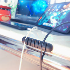 2pcs Silicone Car Wire USB Cable Holder Self adhesive Organizer Rabbit Shape