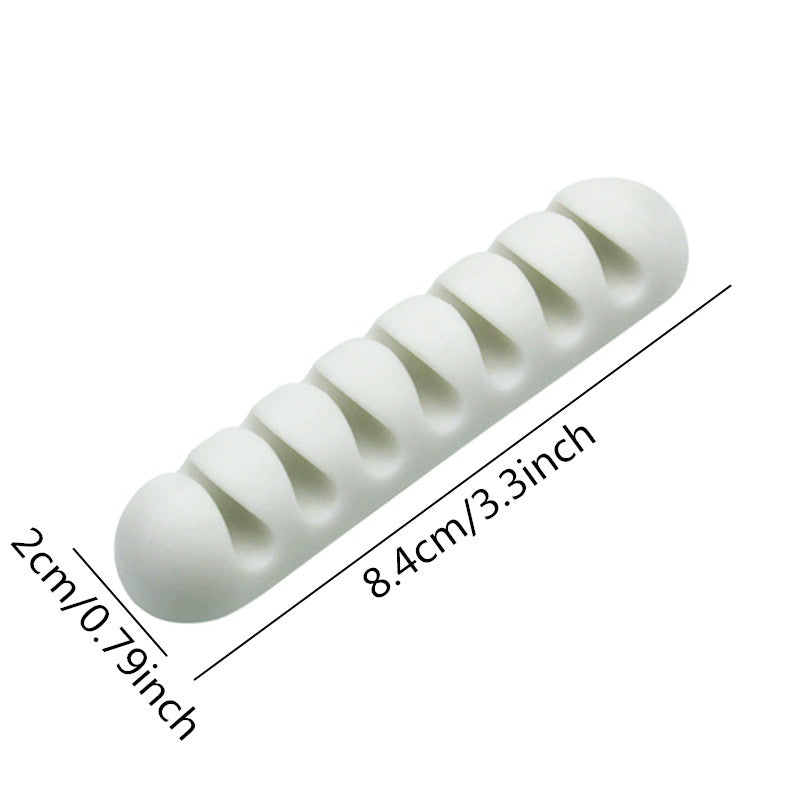 2pcs Silicone Car Wire USB Cable Holder Self adhesive Organizer Rabbit Shape