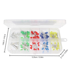 100PCS LED Assortment Kit Red Yellow Green DIY Electronics F3 F5 Emitting Diodes
