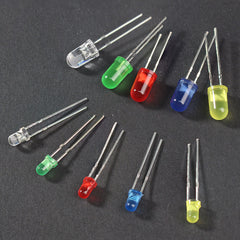 100PCS LED Assortment Kit Red Yellow Green DIY Electronics F3 F5 Emitting Diodes