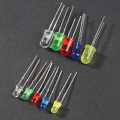 100PCS LED Assortment Kit Red Yellow Green DIY Electronics F3 F5 Emitting Diodes