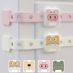 5pcs Adhesive Child Safety Lock Cartoon Shape Drawer Refrigerator Cabinet