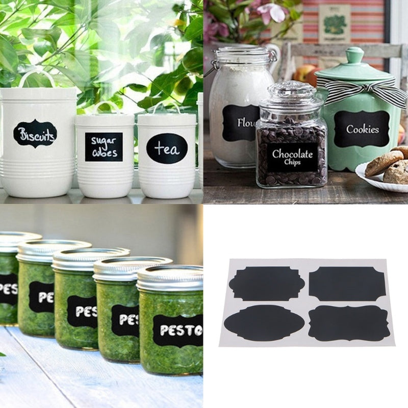 8pcs Vinyl Chalkboard Label Stickers Blackboard ChalkBoard Stickers