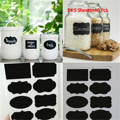 8pcs Vinyl Chalkboard Label Stickers Blackboard ChalkBoard Stickers