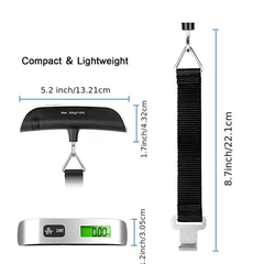 Digital Handheld Luggage Hanging Baggage Scale - 110lb 50kg