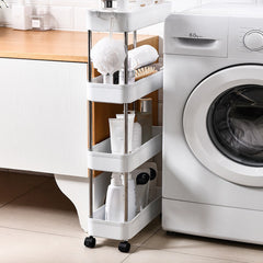 4 Tier Clip-in Organizer Mobile Shelf Kitchen Refrigerator Bathroom Living Room