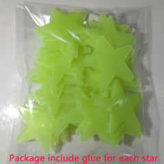 100pcs Luminous Star Stickers Wall Stickers For Aquarium Bedroom Living Room