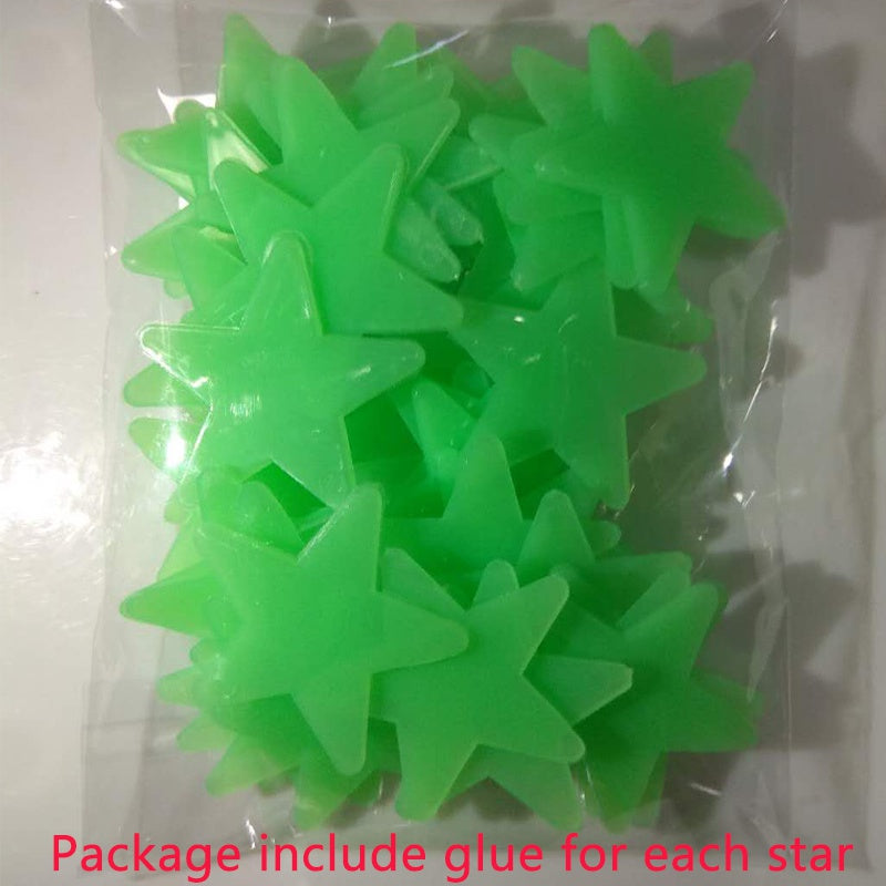 100pcs Luminous Star Stickers Wall Stickers For Aquarium Bedroom Living Room