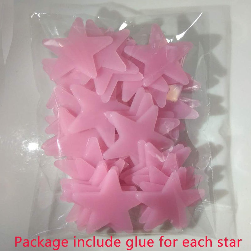 100pcs Luminous Star Stickers Wall Stickers For Aquarium Bedroom Living Room