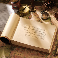 Vintage Leather Notepad Creative Notebook 19.05cm 200 Sheets 400 Pages Gift