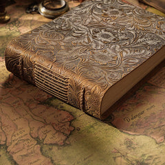 Vintage Leather Notepad Creative Notebook 19.05cm 200 Sheets 400 Pages Gift