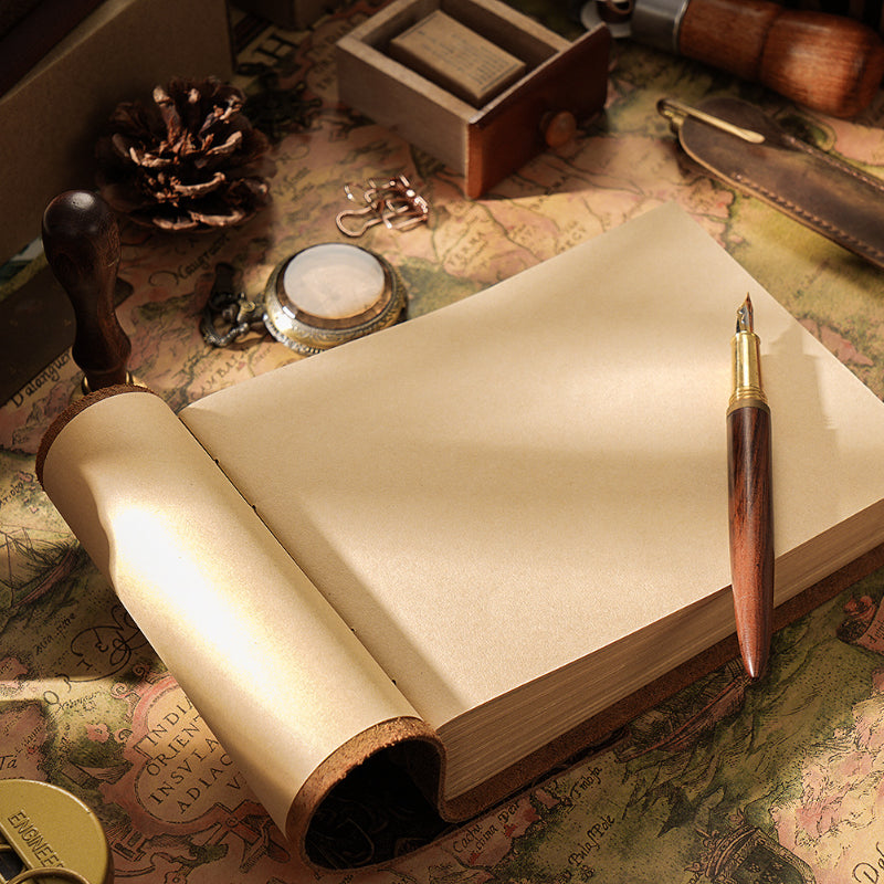 Vintage Leather Notepad Creative Notebook 19.05cm 200 Sheets 400 Pages Gift