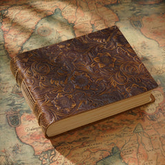 Vintage Leather Notepad Creative Notebook 19.05cm 200 Sheets 400 Pages Gift