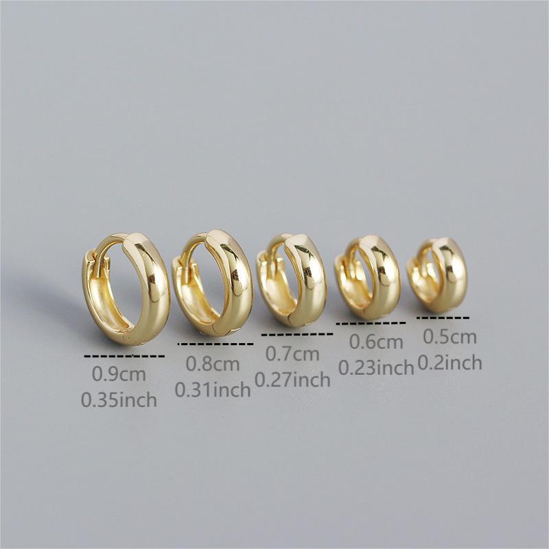 925 Silver Round Hoop Earrings For Daily Decoration