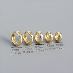 925 Silver Round Hoop Earrings For Daily Decoration