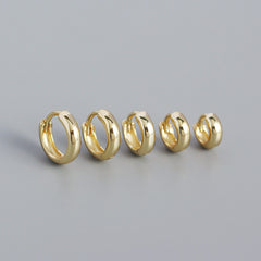 925 Silver Round Hoop Earrings For Daily Decoration