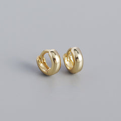 925 Silver Round Hoop Earrings For Daily Decoration
