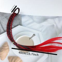 Girl's Gradient Braid Wig Hair Tie Weaving Simulation Twist Braid Hair Elastic