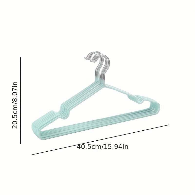 10pcs Wardrobe Drying Hanger Random Metal Hook Household Cloth Portable