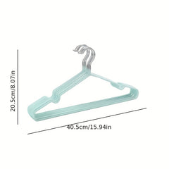 10pcs Wardrobe Drying Hanger Random Metal Hook Household Cloth Portable
