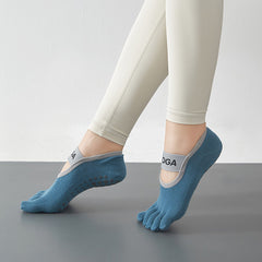 Women's Non-slip Five Toe Yoga Socks Breathable Dance Training Socks