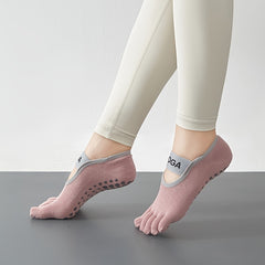 Women's Non-slip Five Toe Yoga Socks Breathable Dance Training Socks
