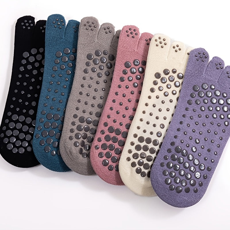 Women's Non-slip Five Toe Yoga Socks Breathable Dance Training Socks