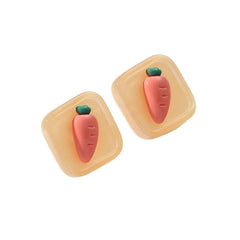10pcs Candy Mini Resin Stud Earrings Cute Cartoon Pattern Niche Ear Jewelry