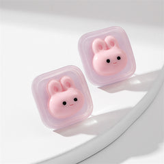 10pcs Candy Mini Resin Stud Earrings Cute Cartoon Pattern Niche Ear Jewelry
