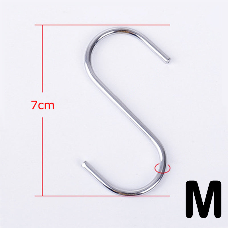 10pcs Stainless Steel S Hook Multifunctional Hanger Clasp