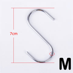 10pcs Stainless Steel S Hook Multifunctional Hanger Clasp