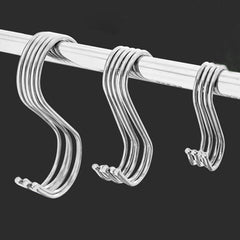 10pcs Stainless Steel S Hook Multifunctional Hanger Clasp