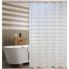 Modern Striped Shower Curtain PEVA Waterproof Bathroom Decor