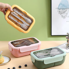 Plastic Lunch Box Microwave Large Capacity 2 3 Grids Kitchen Accessories